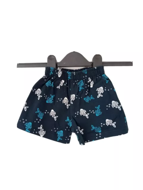 Baby Jungen 6-12 Monate Fisch Sommer Strandshorts 100 % Baumwolle - Frühtage - Neu