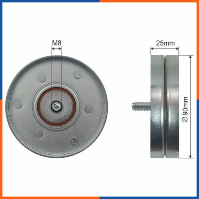 Galet tendeur de courroie d'accessoire pour AUDI | 06H903341C, FI23140, 88762
