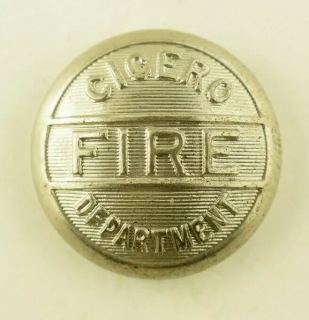 1890s-1920s Cicero Fire Department Coat Button Original C6AT