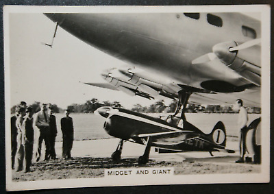 DE HAVILLAND ALBATROSS & TK4 RACER   Vintage 1930's Aviation Photo Card  KB30M