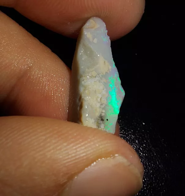 5.15ct Huge Solid SEMIBlACK Rough Opal Hunter Green Lightning Ridge Top Gem 💎