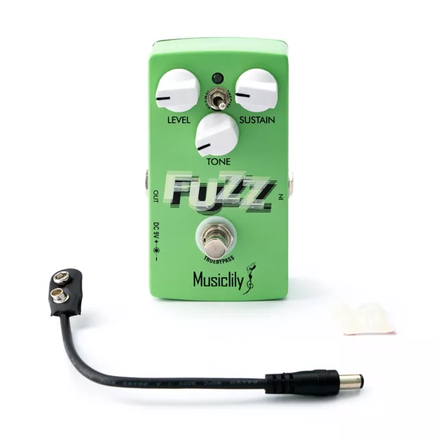Musiclily Pro Octave Fuzz Guitar Effect Pedal DC 9V Adapter Powered True Bypass