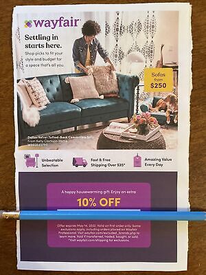 Wayfair 10% off Coupon Discount Code First Order Expires 10/27/22  FAST DELIVERY