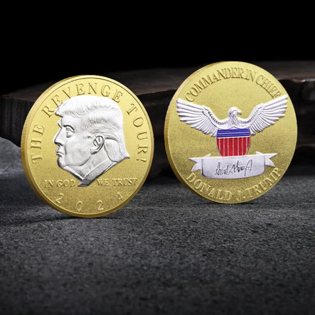 2024 Donald Trump Coin US THE REVENNGE TOUR President Challenge Gold&Silver