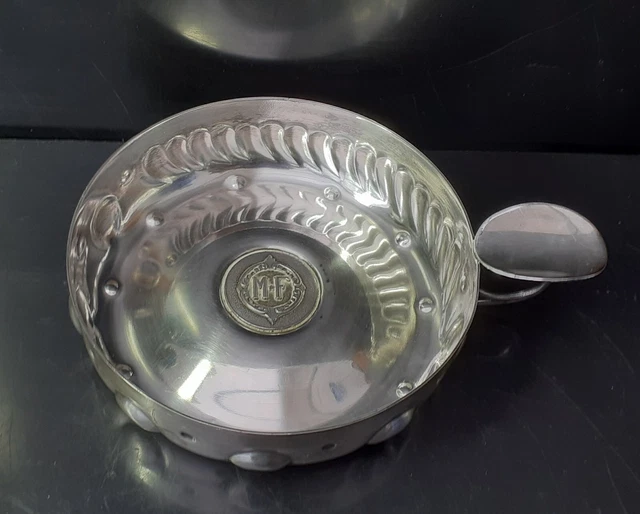 Tastevin En Métal Argenté Diamètre 12,5 Cm – Pour Dégustation De Vin