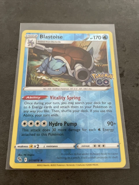 Blastoise - 017/078 - Reverse Holo - Pokemon Go - NM/M - Pokemon Card