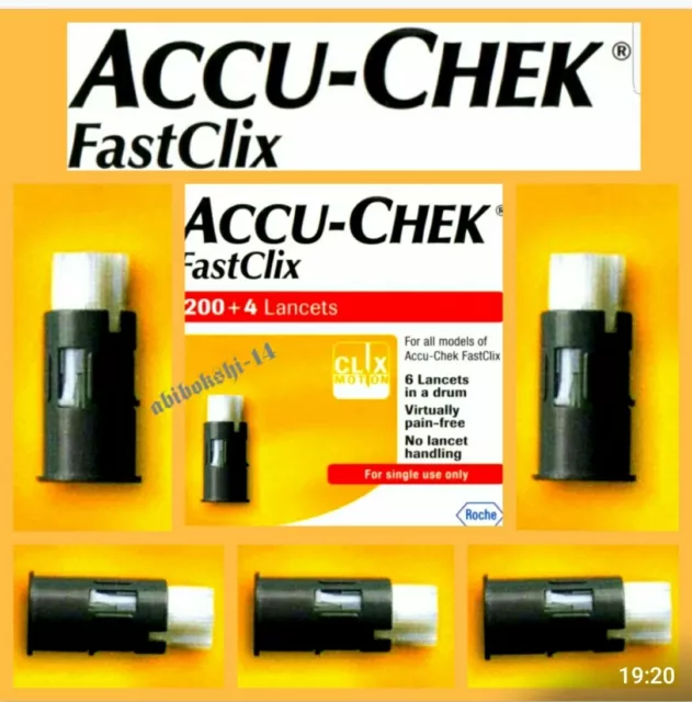 Accu-Chek FastClix Lancets drums-set of 48 Lancets/8 drums (in a one lot) NEW