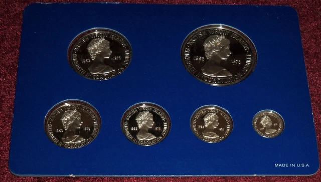 1978 British Virgin Islands .925 Silver Coronation Proof Set + Certificate