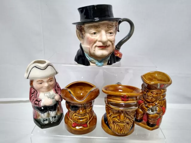 Collection of 5 smaller Toby Jugs including Beswick & Lord Nelson pottery