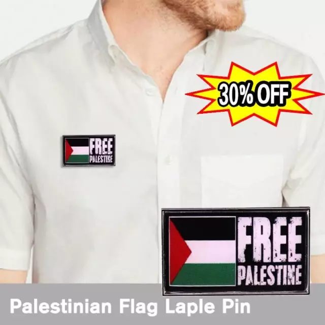 1X Palestine Palestinian Flag Pin Badge Lapel Free Palestine Enamel Brooch*!