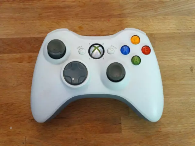 CONTROLLER XBOX 360 Microsoft Xbox Joypad Wireless Pad Bianco OTTIMO