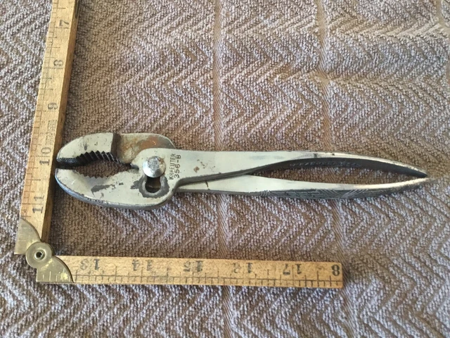 Vintage KRAEUTER No. 356-8 Slip Joint Pliers w/Pattern Handles Made in USA