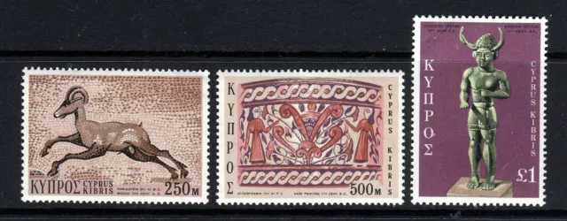 CYPRUS 1966-69 Historical Monuments Top Values SG 294 to SG 296 MNH
