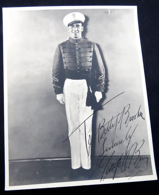 GEORGE O'BRIEN Silent Film Actor SIGNED Photo from "SALUTE", John Ford Pic 1929