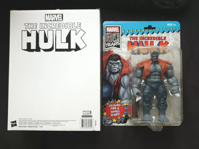 Marvel Legends The Incredible GREY HULK Marvel 80 Years RARE (Damaged blister)