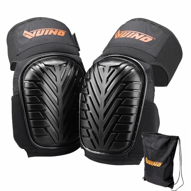 Professional Heavy Duty Knee Pads for Work EVA Foam Padding Comfortable, Black