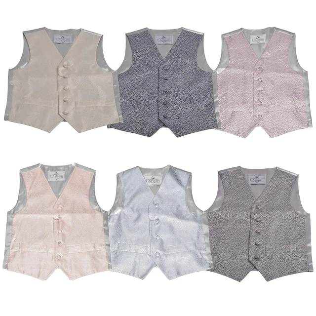 Kids Boys Waistcoat Sleeveless Vest Formal Regular Fit Infants Wedding Suit Vest