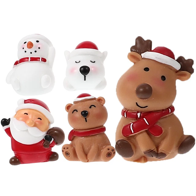 5 Pcs Fish Tank Christmas Decoration Miniatures for Crafts Home