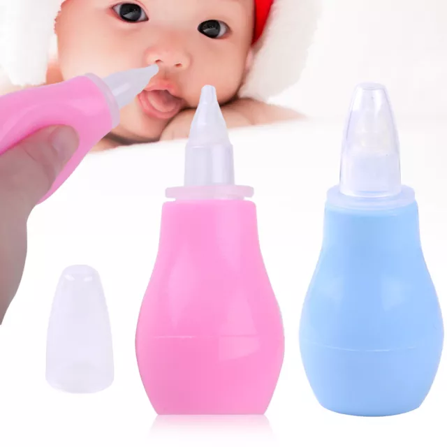 Infant Soft Silicone Nasal Aspirator Vacuum Sucker Nose Mucus Snot Cleaner Pump