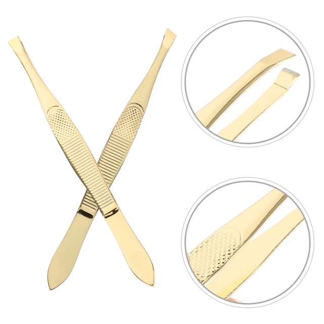 2 Pcs Augenbrauenclip Augenbrauen Pinzette Beauty-Tools Haar