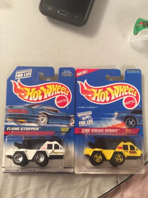 1996 HOT WHEELS Fire Squad Series FLAME STOPPER #426 and 1012 rare white