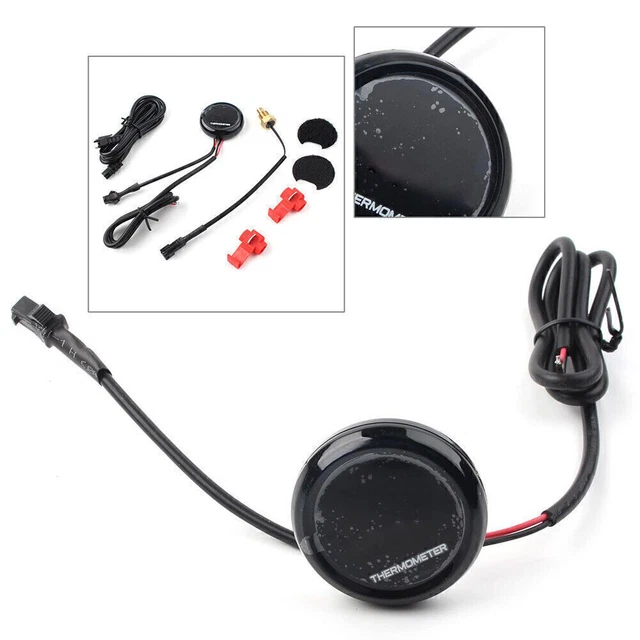 LCD Digital Thermometer Water Temperature Sensor Gauge Display Motorcycle Red