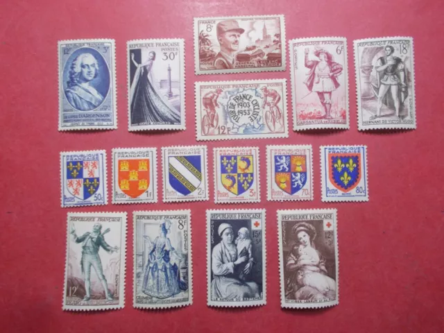 Lot de Timbres FRANCE Neufs** Différents Année 1953 (MZ)