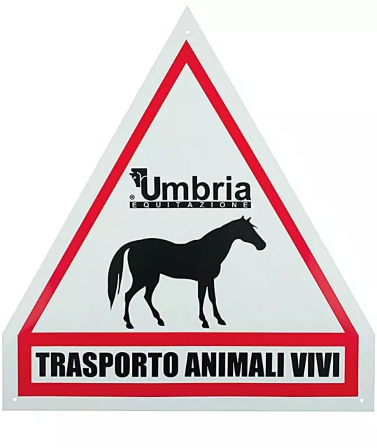 Cartel de transporte de animales vivos, triangular de plástico para furgonetas A