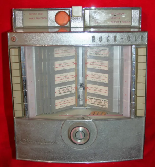Vintage 1963 ROCK-OLA Model 1564 Wall Box for 404 Capri JUKEBOX 100 Selection