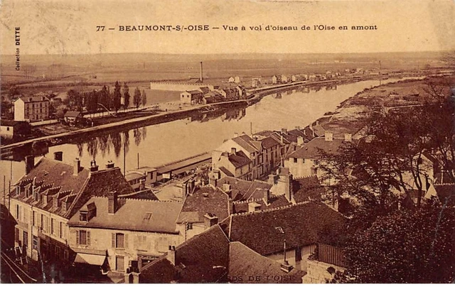 95 - BEAUMONT SUR OISE - SAN49567 - Vue à Vol d'Oiseau de l'Oise en Amont