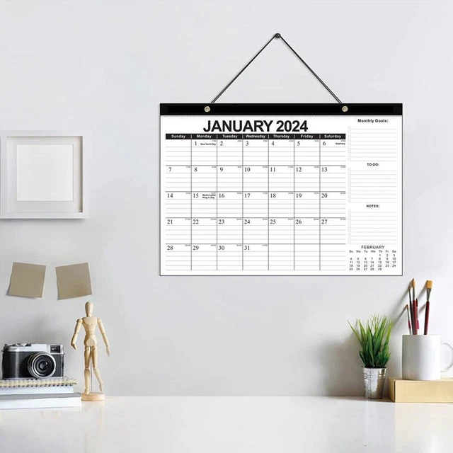 WALL MOUNTED CALENDAR From January 2024 to June 2025 Schedule Lot