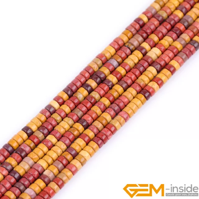 2x4mm Natural Assorted Gemstones Rondelle Heishi Spacer Loose Beads Strand 15"UK