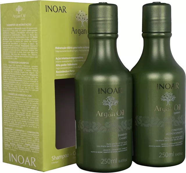 INOAR Duo Argan Oil Shampoo and Conditioner Kit 250 ml by INOAR