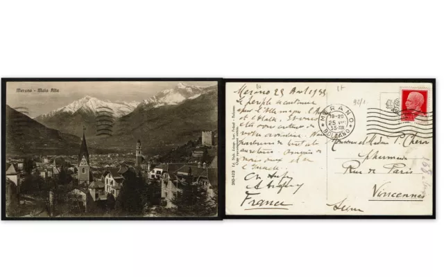 1 AK ANSICHTSKARTE CARTOLINA MERANO MAIA ALTA MERAN SÜDTIROL OBERMAIS (i1728)