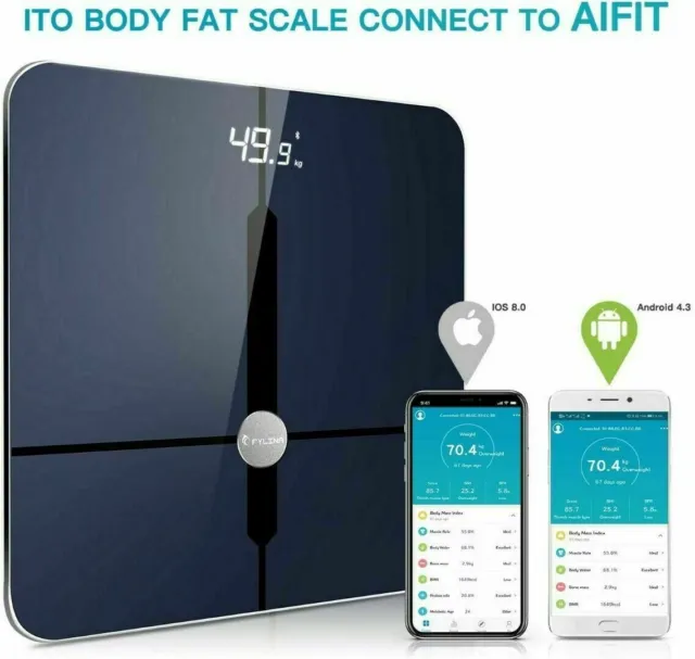 Bathroom Scales - Body Fat Analyses Scales with Bluetooth for iOS and Android