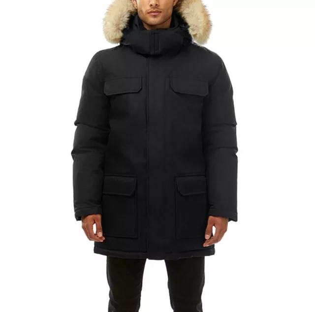 Triple F.A.T. Goose Mens Chenega II Waterproof Down Parka w/ Fur NWT Black S,M,L 2