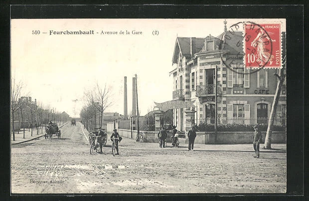 CPA Fourchambault, Avenue de la Gare 1917
