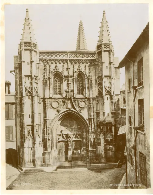 France, Avignon, église St. Pierre  Vintage albumen print  Tirage albuminé