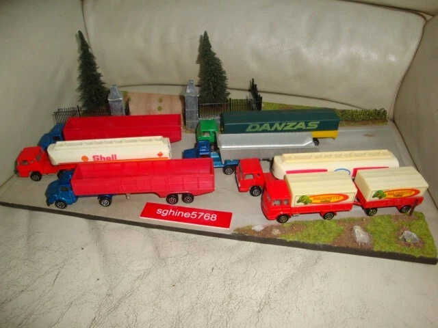 MAJORETTE ANCIEN 1/100 - Lot de 7 camions Bernard Scania Saviem Magirus