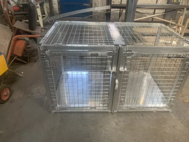 Aluminium Dog Kennel /cage With Divider  So Can Turn Into One Or Two Cages