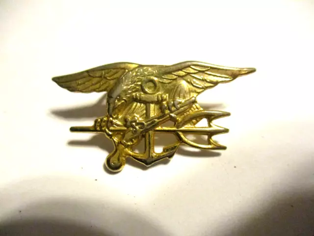 Navy Seal Brass Badge Special Warfare Officer Trident Miniature Insignia Pin