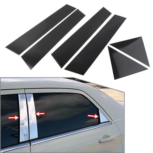 6x colonne B+C protezione vernice pali colonne set pellicole per Chrysler 300/300C nero