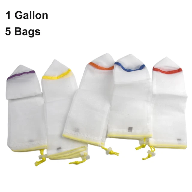 ESSENTIAL OIL EXTRACTION Kit 5 Color Coded Filter Bags for 1 Gallon