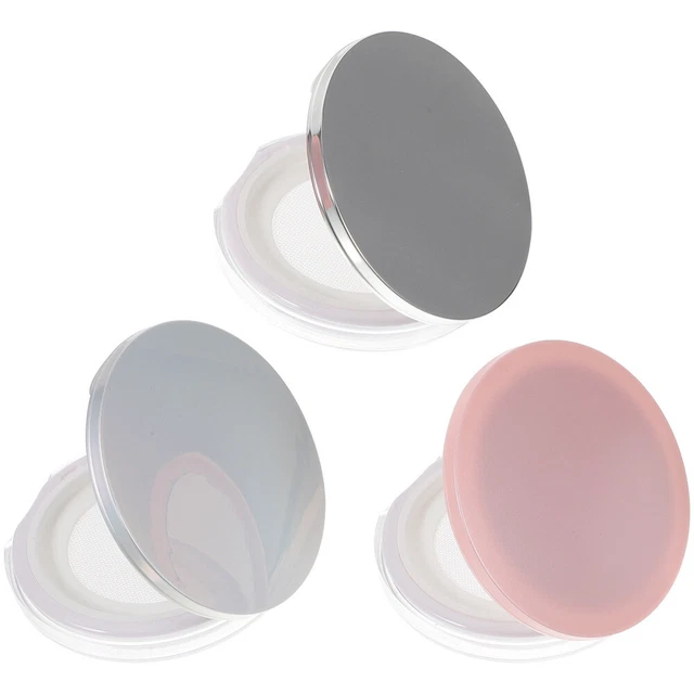 3 pz scatola polvere ombretto occhi scatola polvere contenitore trucco specchio scatola trucco