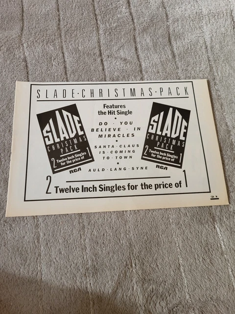TPGM17 ADVERT 5X8 Slade : Christmas Pack - 2 Twelve Inch Singles £6.00
