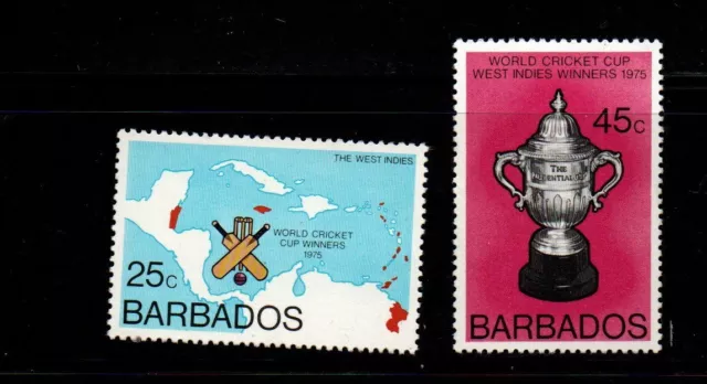 Barbados 1975 World Cricket Set MNH UM