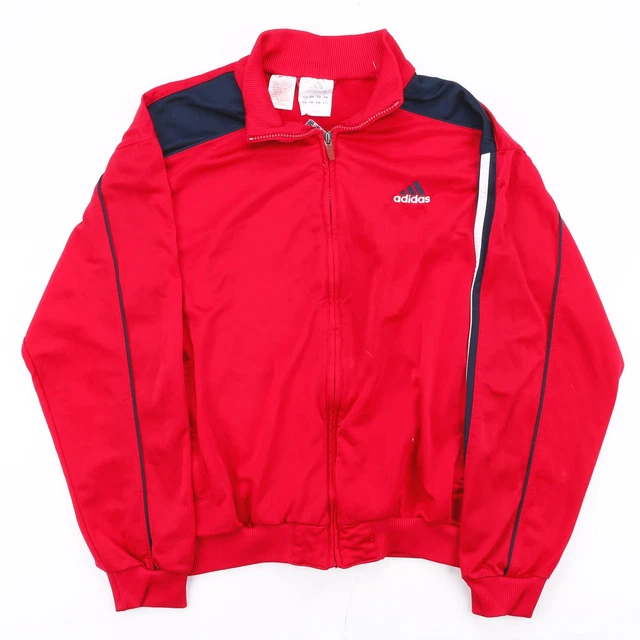 Giacca da pista sportiva vintage ADIDAS rossa 00s poliestere ragazze L