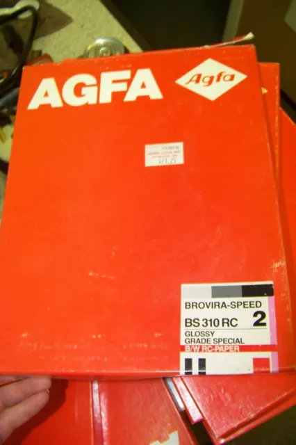 Nos AGFA Bs310rc BROVIRA-SPEED GLOSSY GRADE HARD B/W RC PAPER