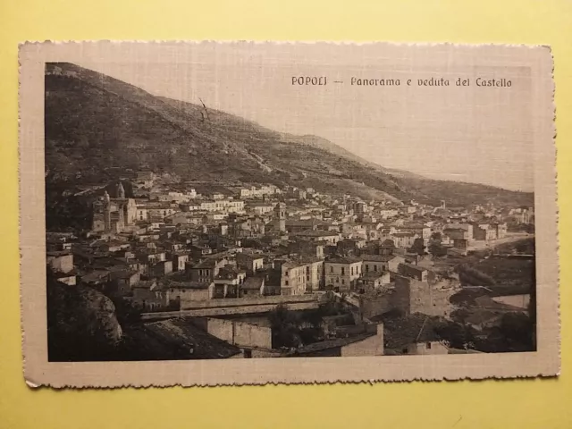 Popoli (Pescara). Panorama e veduta del Castello.