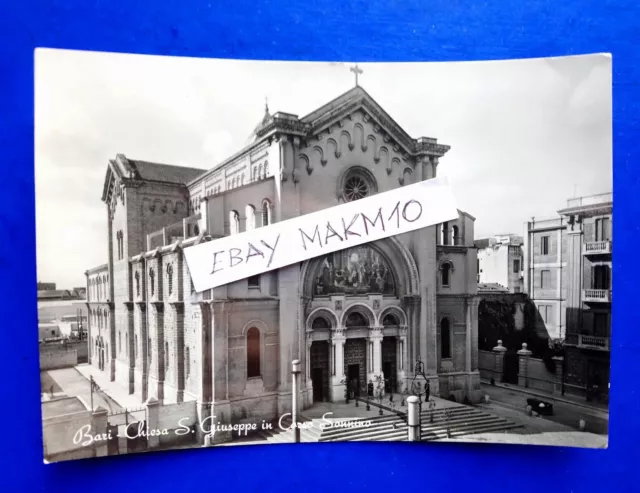 🔵 Cartolina Foto Bari Chiesa S.giuseppe In Corso Sonnino Architettura Bella 🤣